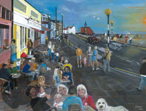 Quirky Cullercoats acrylic on canvas